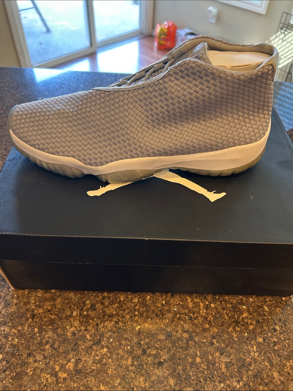 Jordan future Men’s Mid-Top Woven Sneakers in Grey